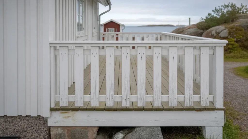 altanr cke och staket skrapades och m lades om i torekov bj re